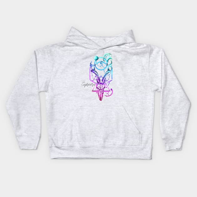 Capricorn Kids Hoodie by whittlealittle